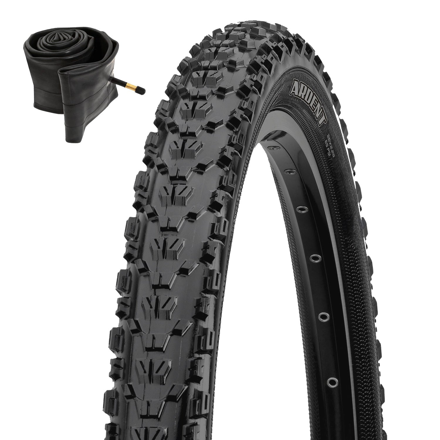 1-Pack 27.5” Maxxis Ardent Tire for Mountain Bikes & Electric Bikes with Inner Tube (1) 60 TPI, 27.5" x 2.25", Total of 1
